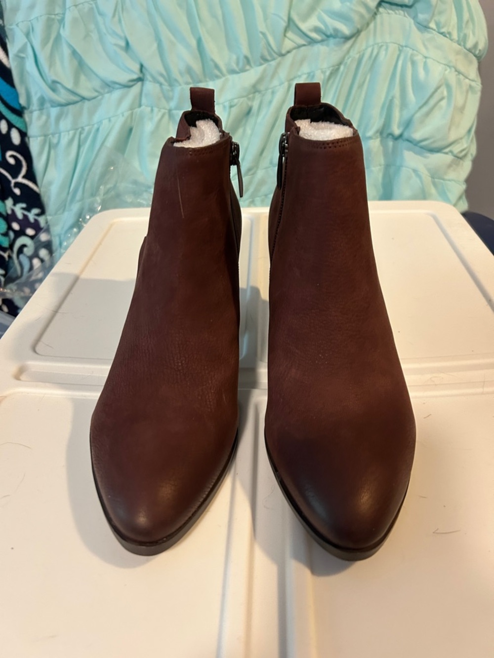 Franco Sarto Burgundy/Wine color  Pointed Ankle Booties